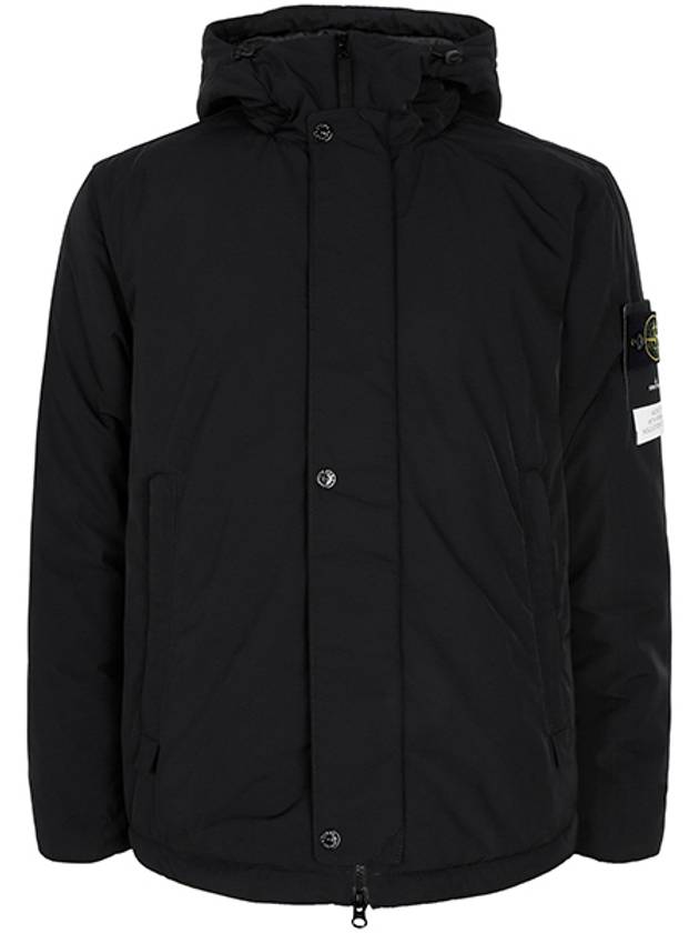 Techno Fabric Hooded Jacket Black - STONE ISLAND - BALAAN 2