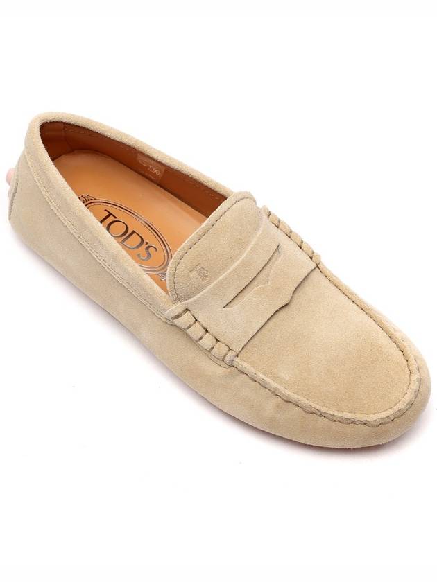 Gommino Bubble Suede Driving Shoes Beige - TOD'S - BALAAN 4