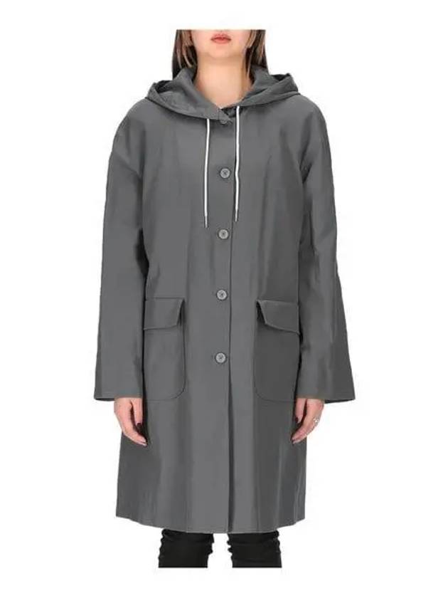 Women's Hooded Trench Coat Grey - THOM BROWNE - BALAAN 2