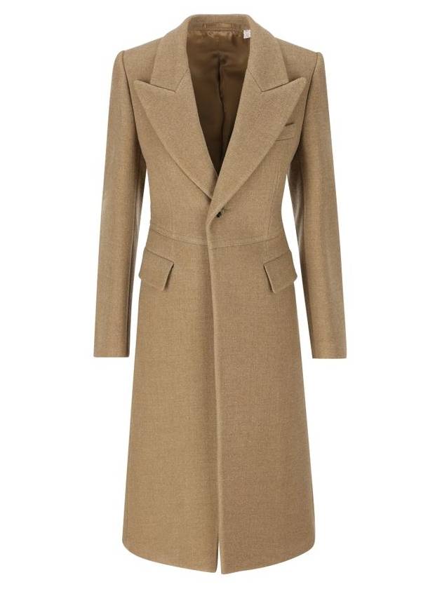 Tailored Wool Single Coat Straw - BURBERRY - BALAAN 1