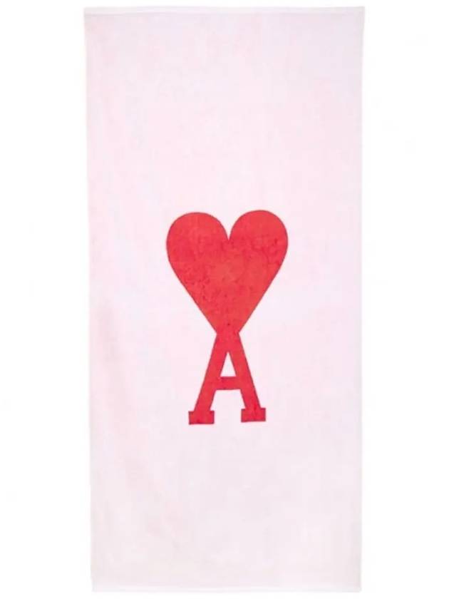 Heart Logo Double Sided Beach Towel White Red - AMI - BALAAN 3