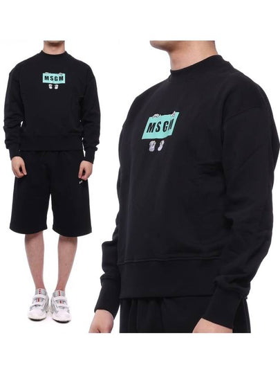 Cartoon Logo Sweatshirt Black - MSGM - BALAAN 2