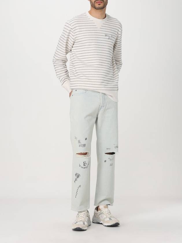 Printed Straight Jeans Light Blue - GOLDEN GOOSE - BALAAN 3