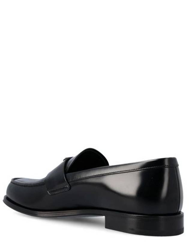 Brushed Leather Loafers Black - PRADA - BALAAN 4