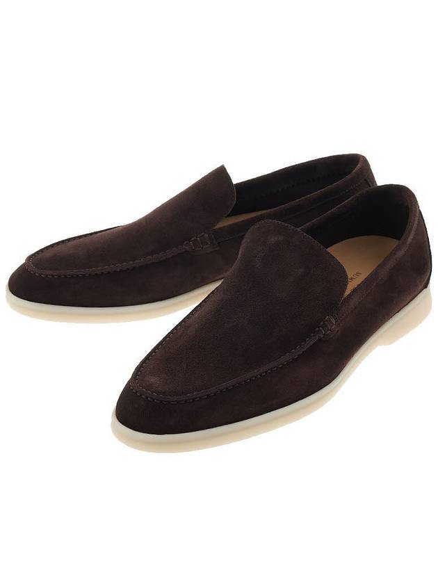 Summer Work Suede Loafers Brown - LORO PIANA - BALAAN.