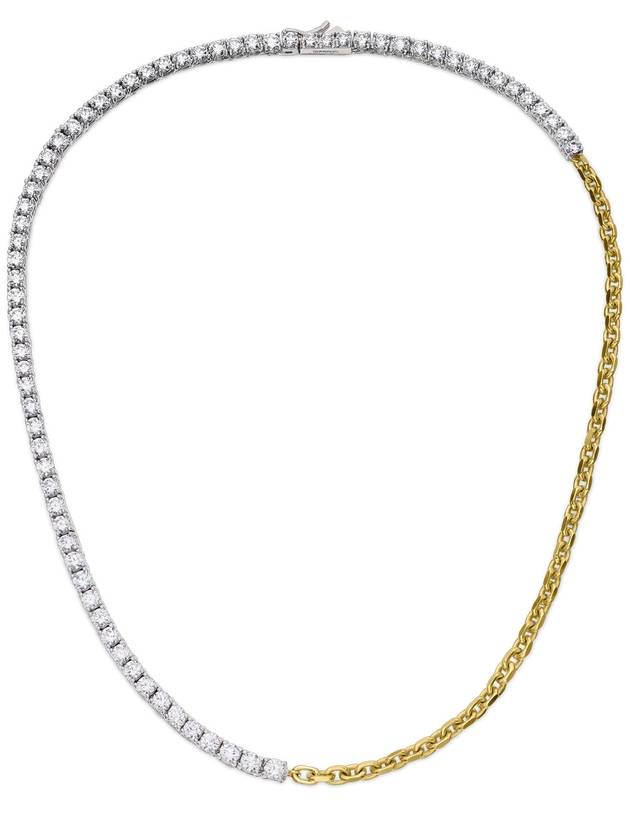 BB Italian anchor chain tennis necklace silver gold - BE/GINS - BALAAN 3