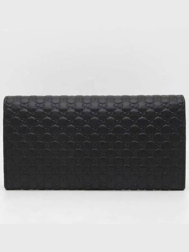 Women's Micro GG Ssima Flap Continental Long Wallet Black - GUCCI - BALAAN 3