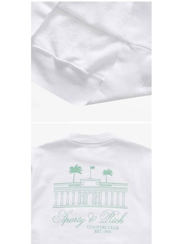 Men's Villa Logo Cotton Sweatshirt White - SPORTY & RICH - BALAAN 4