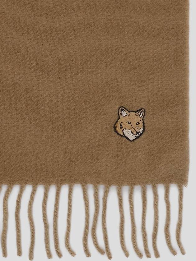 Bold Fox Head Double Face Scarf Beige - MAISON KITSUNE - BALAAN 3