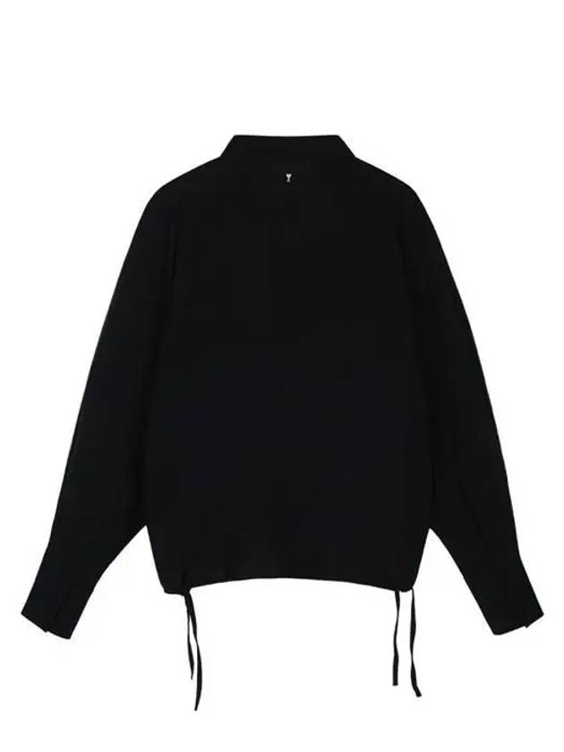 De Coeur Wool Polo Shirt Black - AMI - BALAAN 3