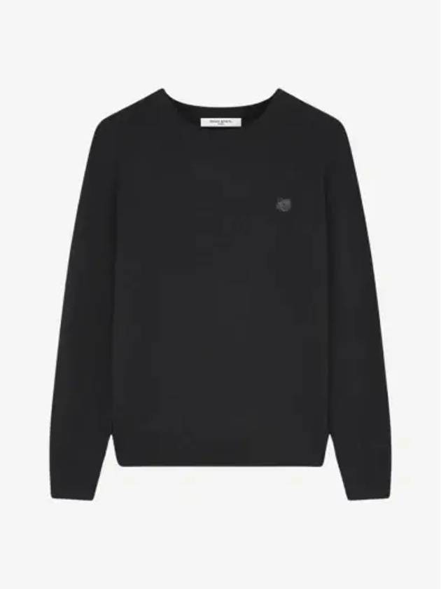 Fox Head Patch Regular Knit Top Black - MAISON KITSUNE - BALAAN 2