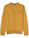 Classic Knit Cardigan Dark Caramel - FRED PERRY - BALAAN 1