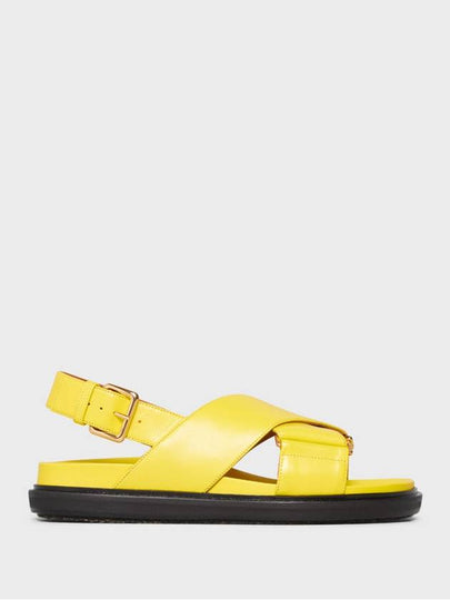 Fussbett Leather Sandals Yellow - MARNI - BALAAN 2