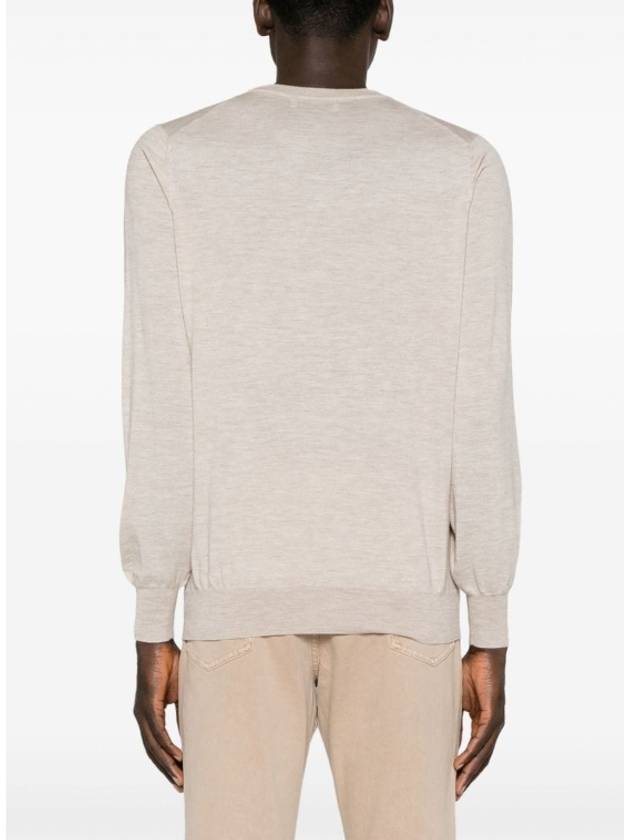 Wool Cashmere Knit Top Beige - BRUNELLO CUCINELLI - BALAAN 4