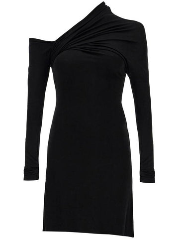 "mini twist crepe dress with - COURREGES - BALAAN 1