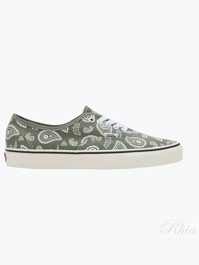 Authentic Primavera Paisley Low Top Sneakers Olive - VANS - BALAAN 2