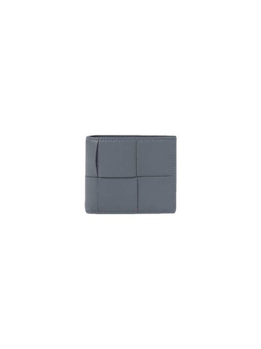 Intrecciato Leather Half Wallet Grey - BOTTEGA VENETA - BALAAN 1