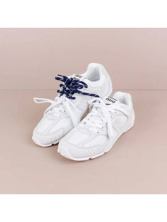 New Balance Suede Sneakers White 5E165E 3D8C F0009 - MIU MIU - BALAAN 1
