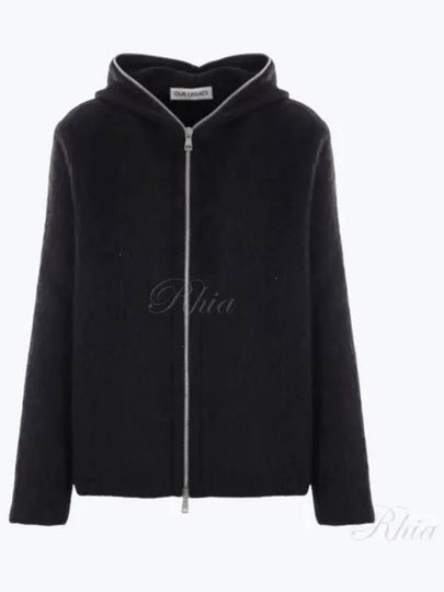 Hairy Zip-Up Hoodie Cardigan Black - OUR LEGACY - BALAAN 2