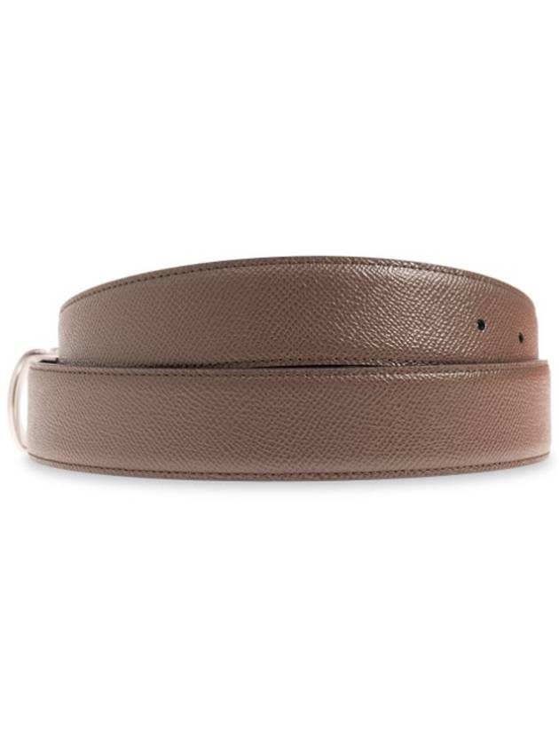 Reversible Gancini Leather Belt Clay Black - SALVATORE FERRAGAMO - BALAAN 3