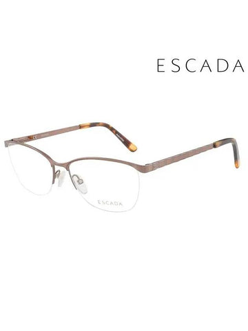 Glasses Frame VES873 0SPR Round Metal Women s - ESCADA - BALAAN 1