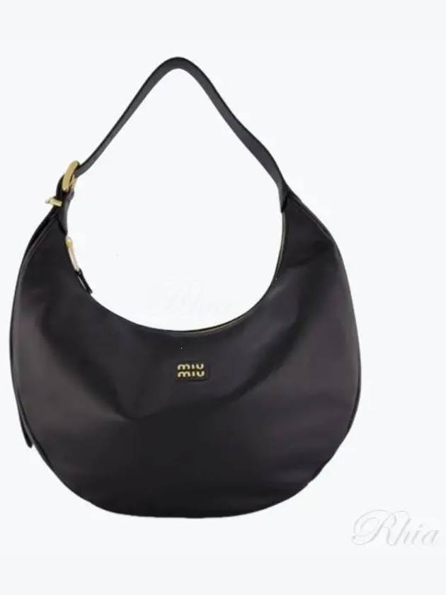 Logo Leather Shoulder Bag Black - MIU MIU - BALAAN 2