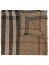 jacquard check pattern muffler - BURBERRY - BALAAN.