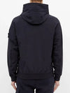 Wappen Patch Soft Shell R Fleece Hooded Jacket Navy - STONE ISLAND - BALAAN 4