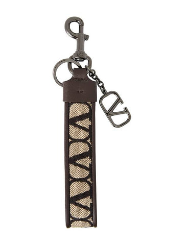 Toile Iconography Key Ring P0U71EPX 6ZN - VALENTINO - BALAAN 1