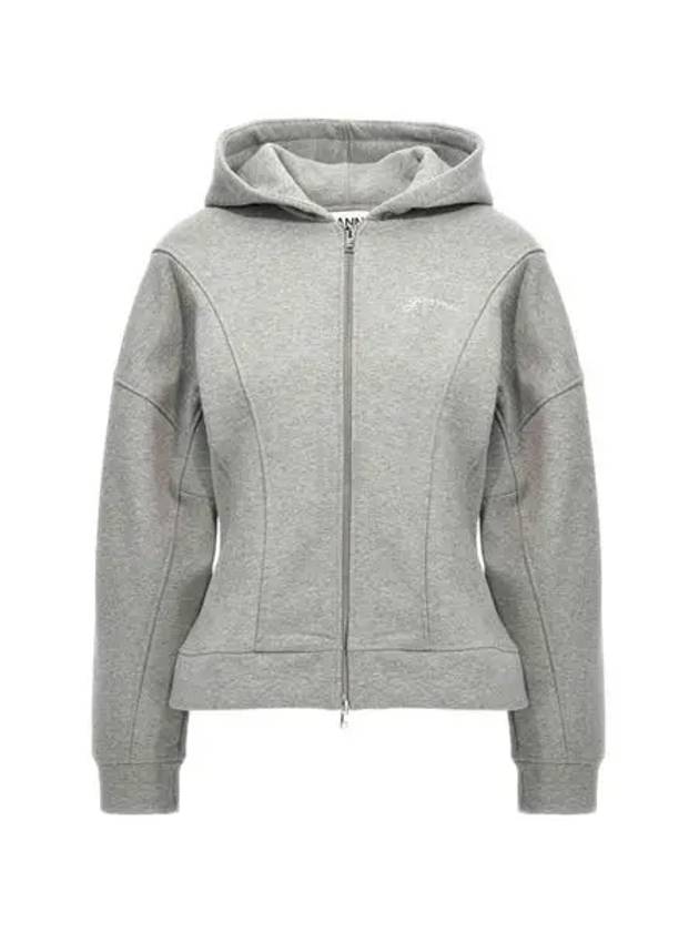 hooded sweatshirt T3998 921 PALOMA MELANGE - GANNI - BALAAN 2