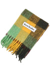 Mohair Check Fringe Scarf Chestnut Yellow Green CA008 BO9 - ACNE STUDIOS - BALAAN 2