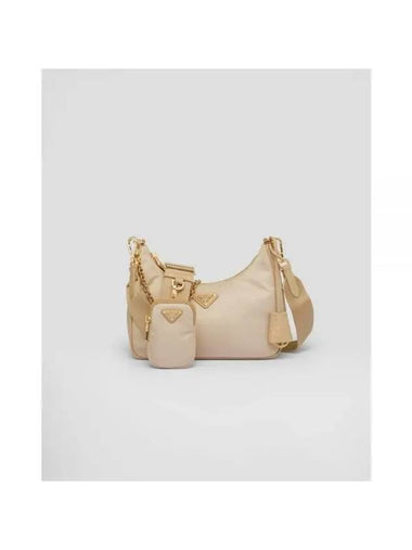 Re-Edition 2005 Re-Nylon Shoulder Bag Beige - PRADA - BALAAN 1