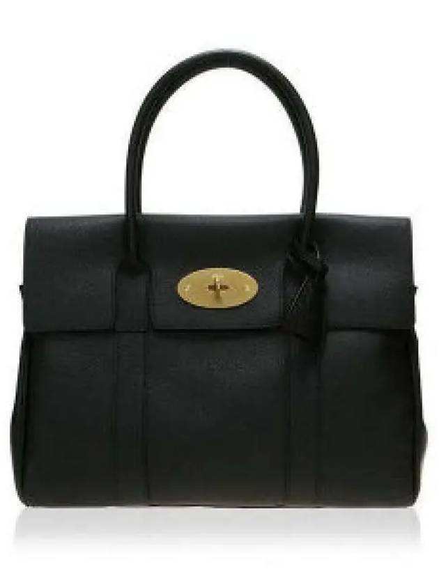 Small Bayswater Classic Grain Tote Bag Black - MULBERRY - BALAAN 2