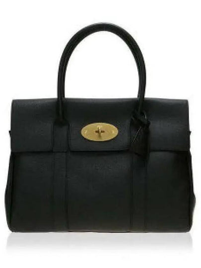 Small Bayswater Classic Grain Tote Bag Black - MULBERRY - BALAAN 2