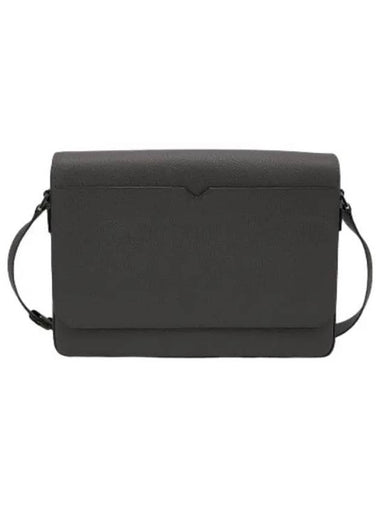 Line Medium Palladio Messenger Bag Smokey Gray - VALEXTRA - BALAAN 1