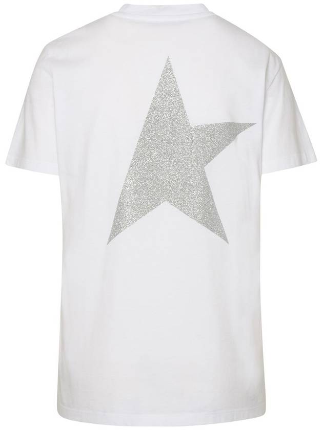 Glitter Star Logo Short Sleeve T-Shirt Silver White - GOLDEN GOOSE - BALAAN 4