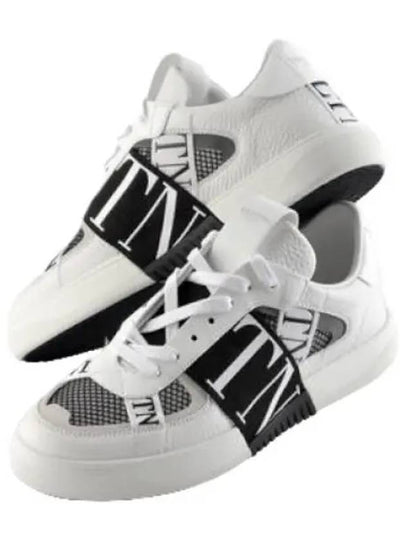 VL7N Logo Label Weaving Band Low Top Sneakers White - VALENTINO - BALAAN 2