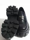 Monolith Brushed Leather Loafers Black - PRADA - BALAAN 6