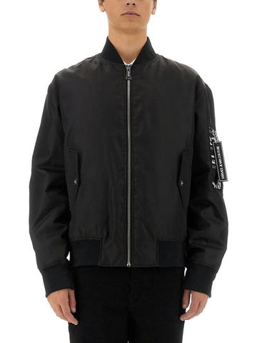 Versace Jeans Couture Bomber Jacket With Logo - VERSACE - BALAAN 1