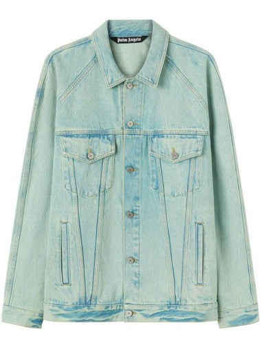 Overdyed Denim Jacket PMYE038S24DEN0015103 - PALM ANGELS - BALAAN 1