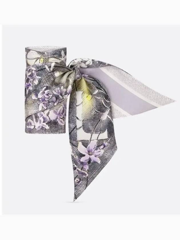 L Lavande Lumière Mitzah Silk Twill Scarf Ivory - DIOR - BALAAN 3