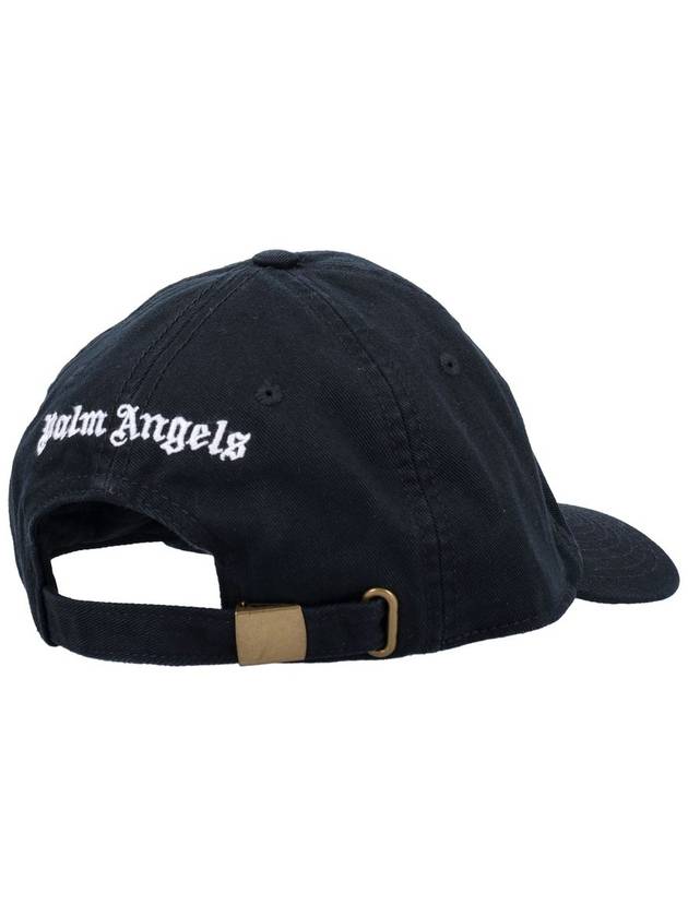 Monogram Ball Cap Black - PALM ANGELS - BALAAN 3