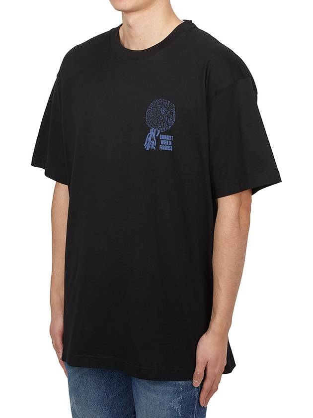 Chrysanthemum Short Sleeve T Shirt Black - CARHARTT WIP - BALAAN 4