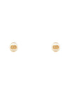 V Logo Signature Pearl Earrings Gold White - VALENTINO - BALAAN 1