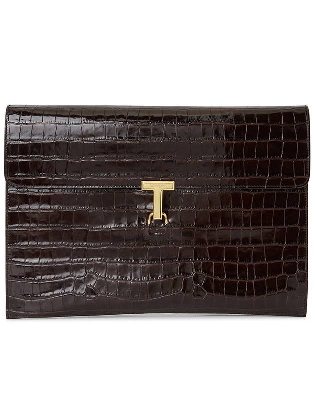 Crocodile embossed leather clutch H0547LCL403X - TOM FORD - BALAAN 2