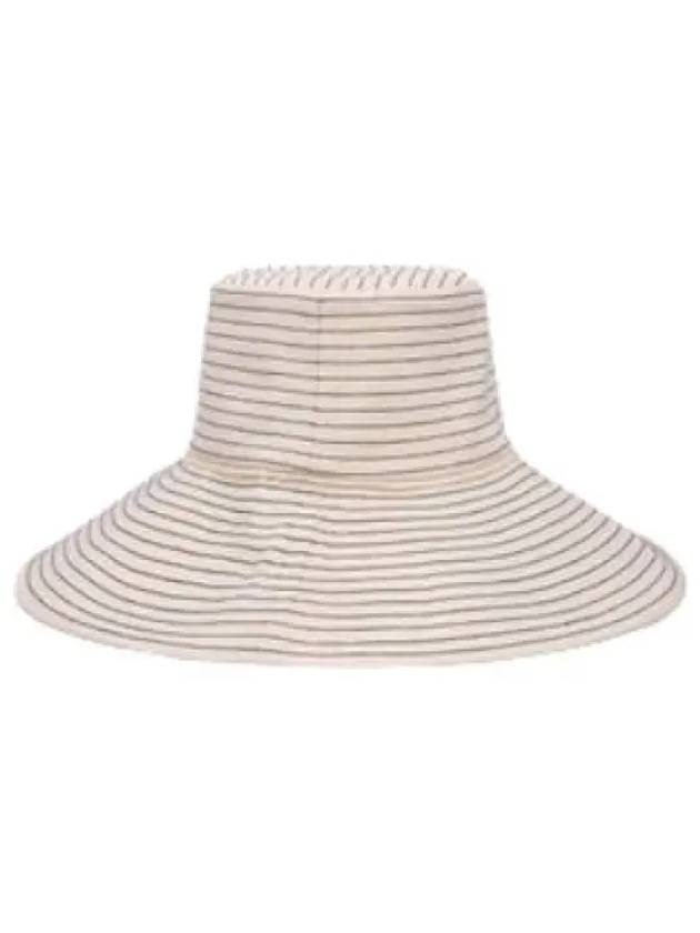 Embroidered Silk Bucket Hat Cream Black - TOTEME - BALAAN 1