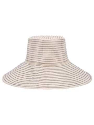 Embroidered Silk Bucket Hat Cream Black - TOTEME - BALAAN 1