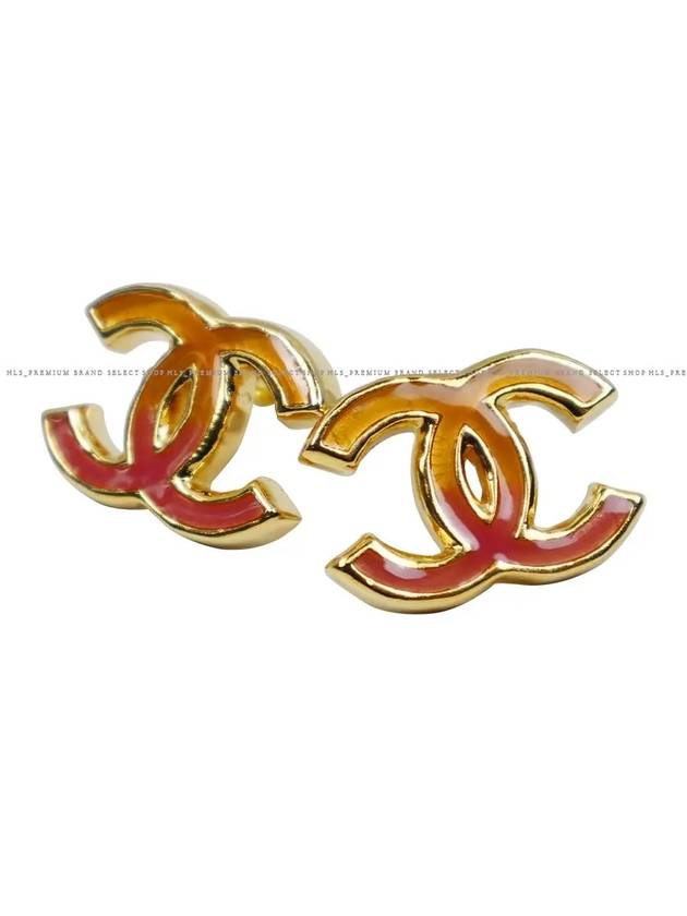 CC logo earrings orange pink ABA137 - CHANEL - BALAAN 5