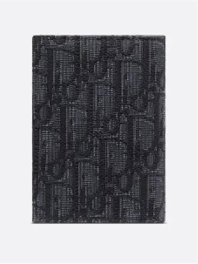 Bi-Fold Card Holder Black  Oblique Jacquard - DIOR - BALAAN 3