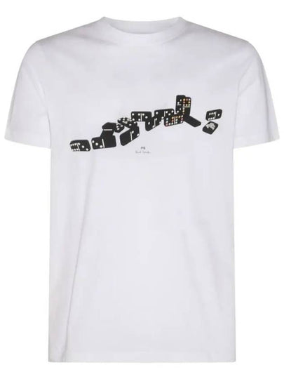 Domino Print Cotton Short Sleeve T-Shirt White - PAUL SMITH - BALAAN 2